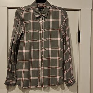 Gray Plaid Men's Shirt